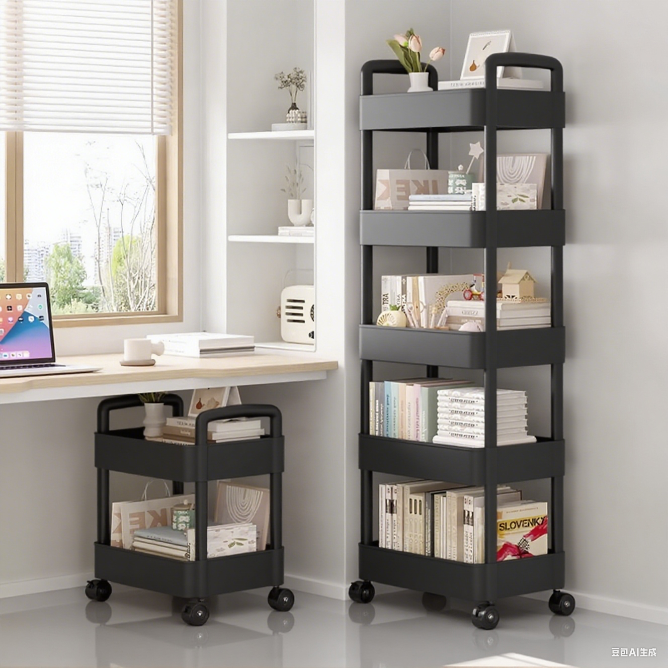 浴室置物架小推车书架客厅收纳储物置物架厨房卫生间落地式多功能,淘宝优惠券,粉丝福利购,淘宝优惠卷