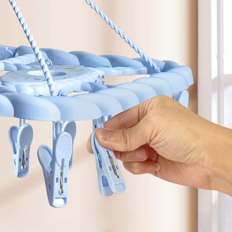 加厚塑料晒衣架晾袜子夹内衣宝宝儿童婴儿凉衣架移动折叠挂晒内裤,淘宝优惠券,粉丝福利购,淘宝优惠卷