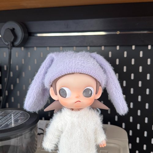 zsiga娃衣配件嘎子姐圣诞帽头套精致手工配饰BJD娃娃配件针织帽子 - 图3