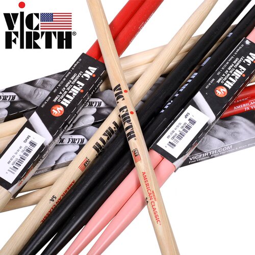 vic firth鼓棒胡桃木5a 5b 7a 5an as5a 2b 8d x5a hd4架子鼓鼓锤 - 图0
