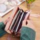 Women's hand wallet women's long three-color stitching contrasting colors