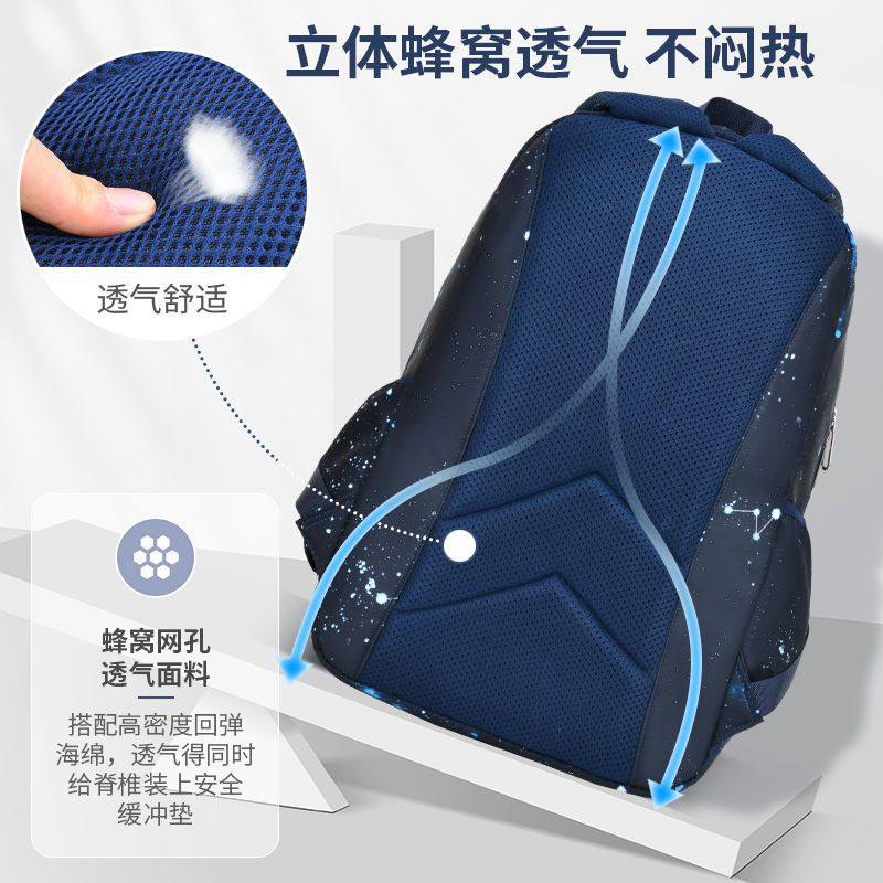 新款小学生书包男1-3-6年级冰箱门大容量儿童减负护脊防水双肩包,淘宝优惠券,粉丝福利购,淘宝优惠卷