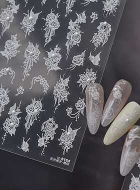 tomoni晶钻美甲贴纸法式立体指甲