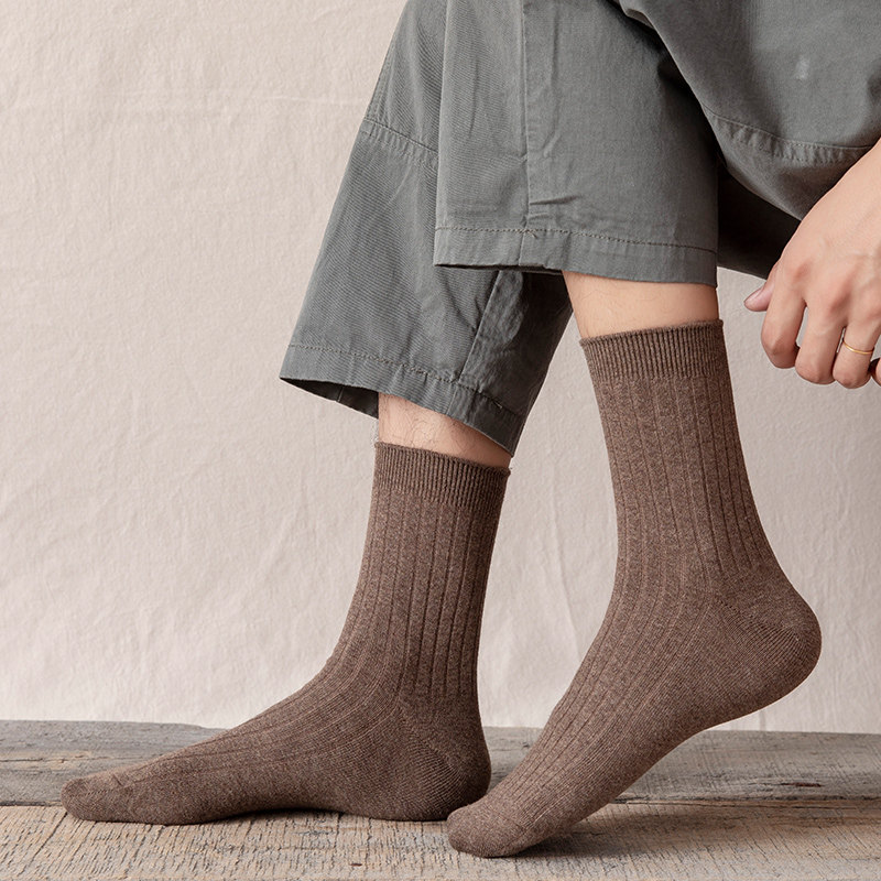 男中筒纯棉秋冬季吸汗透气商务袜子 洲帛短袜/打底袜/丝袜/美腿袜