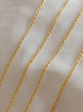 钛钢不掉色无吊坠百搭单链光链子钛钢裸链配链细链锁骨链项链洗澡