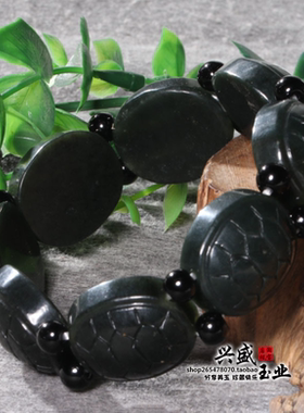 天然新疆和田玉青玉背男女款手串