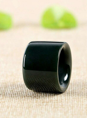 男士复古手把件指环天然和田玉