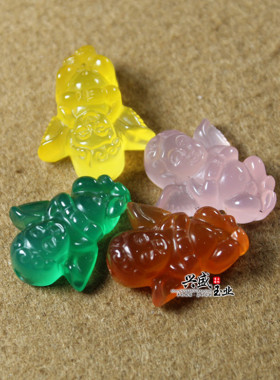 diy玛瑙冰种玉髓钥匙扣银项链