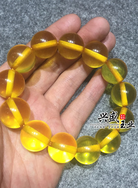 塑料树脂蓝珀蜜蜡单圈佛珠念珠