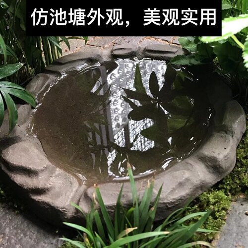 萌乾黄缘龟分体式水盆泡澡盆半水龟饮水盆紫砂手工 - 图2