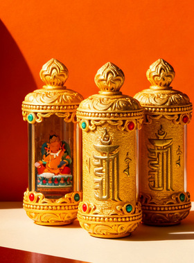 手绘立体唐卡吊坠民族风文创