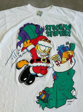 oldschool 90s Garfield加菲猫Cartoon Lovers’style Tee短袖t恤