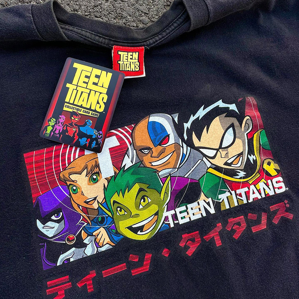 少年泰坦Teen Titans卡通涂鸦韩版上衣设计感宽松男女同款短袖T恤,淘宝优惠券,粉丝福利购,淘宝优惠卷