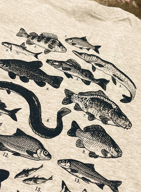 Freshwater Fish T-shirt 短袖t恤 White Youth trend y2k