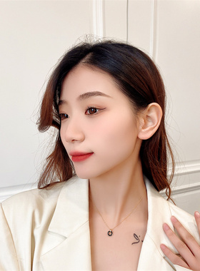 小众ins设计感手作黑色滴油锁骨链韩国东大门高级设计感轻奢项圈