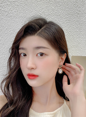s925银针法式蝴蝶结小众女