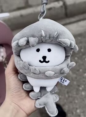 可爱恐龙骨架左卫门肥嘟嘟毛绒挂件钥匙扣创意玩偶挂饰礼物