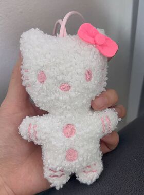 姜饼人黑皮猫咪包包挂件玩偶