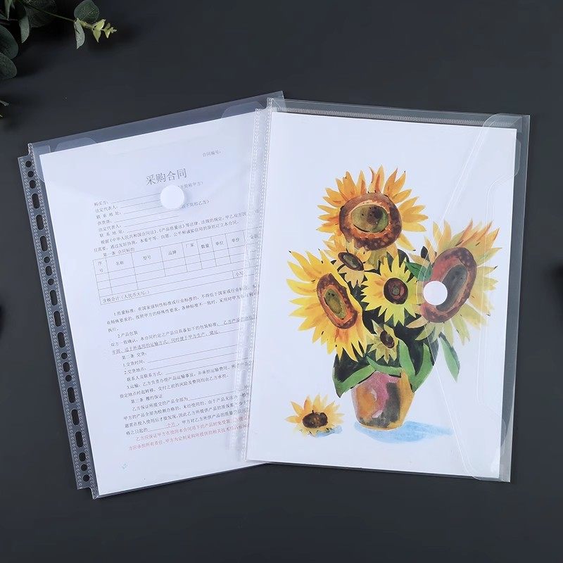 A4活页夹专业插页袋活页袋文件袋可装活页夹活页文件册竖版横版加厚收纳袋通用孔夹活页袋透明按扣袋试卷收纳,淘宝优惠券,粉丝福利购,淘宝优惠卷