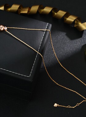 设计师小众金银撞色褶皱高级项链