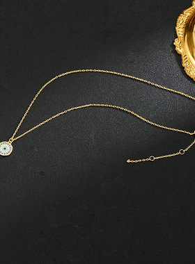 网络爆款欧美彩色满钻圆形吊坠