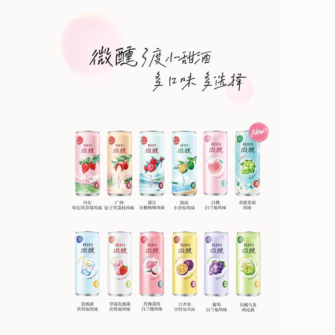 锐澳RIO鸡尾酒果酒调酒微醺小美好系列330ml*5支自选赠品超值装,淘宝优惠券,粉丝福利购,淘宝优惠卷