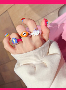 其他女树脂日韩可爱戒指