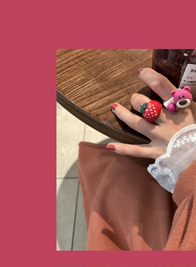 戒指亚克力亚克力可爱日韩女