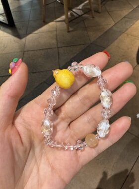 彩色水果造型手链女夏日甜美风手工编织彩色手链潮玩饰品