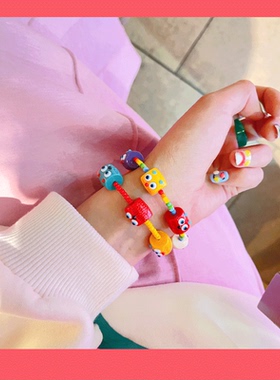 绿森林女亚克力陶瓷日韩卡通手链