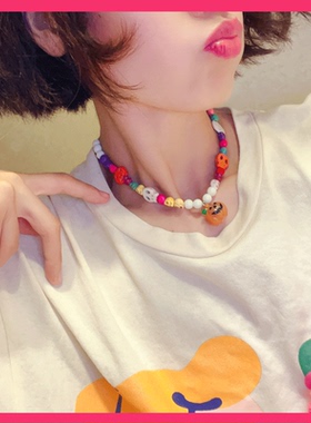 其他树脂骷髅头万圣节男女项链