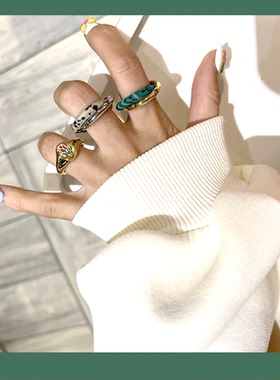 其他女金色日韩高端戒指