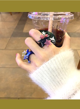 green新品五星活口可爱戒指