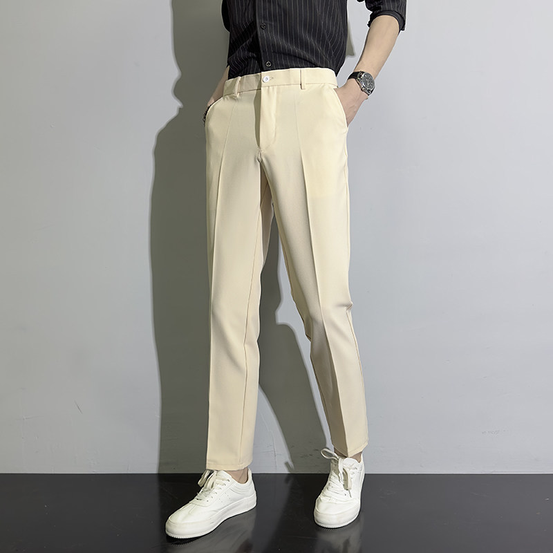 坠感休闲裤男九分裤商务韩版潮流修身西裤显瘦小脚西装裤直筒裤子,淘宝优惠券,粉丝福利购,淘宝优惠卷