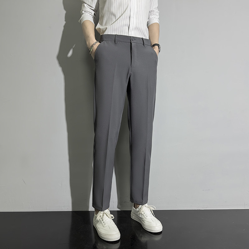 坠感休闲裤男九分裤商务韩版潮流修身西裤显瘦小脚西装裤直筒裤子,淘宝优惠券,粉丝福利购,淘宝优惠卷