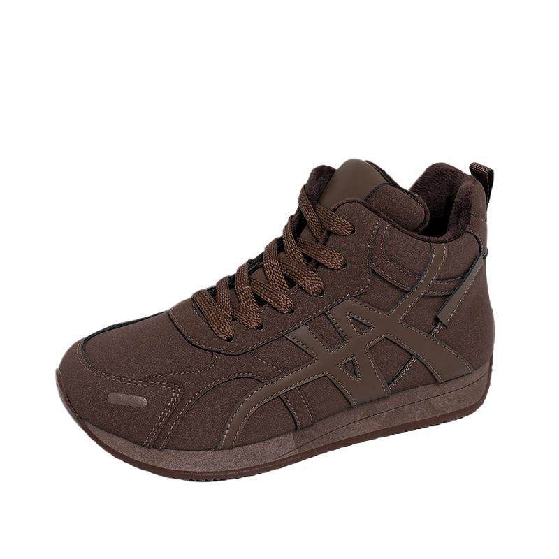 冬季女鞋加绒高帮棉鞋女韩版百搭平底防滑加厚保暖短靴运动雪地靴,淘宝优惠券,粉丝福利购,淘宝优惠卷