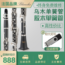 French Blanche drop B tone single reed pipe instrument synthétique bois caoutchouc noir instrument de musique instruments de musique enfants adultes débutants