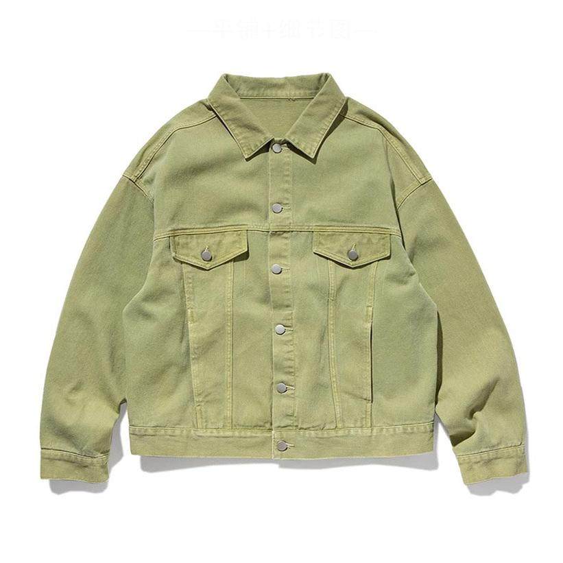 牛油果绿OVERSIZE牛仔外套高街男女款宽松牛仔衣工装夹克糖果色潮,淘宝优惠券,粉丝福利购,淘宝优惠卷