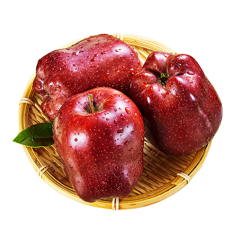 盒马鲜生旗舰店盒马甘肃花牛苹果净重5斤中果一果两吃辅食粉苹果当季新鲜水果0