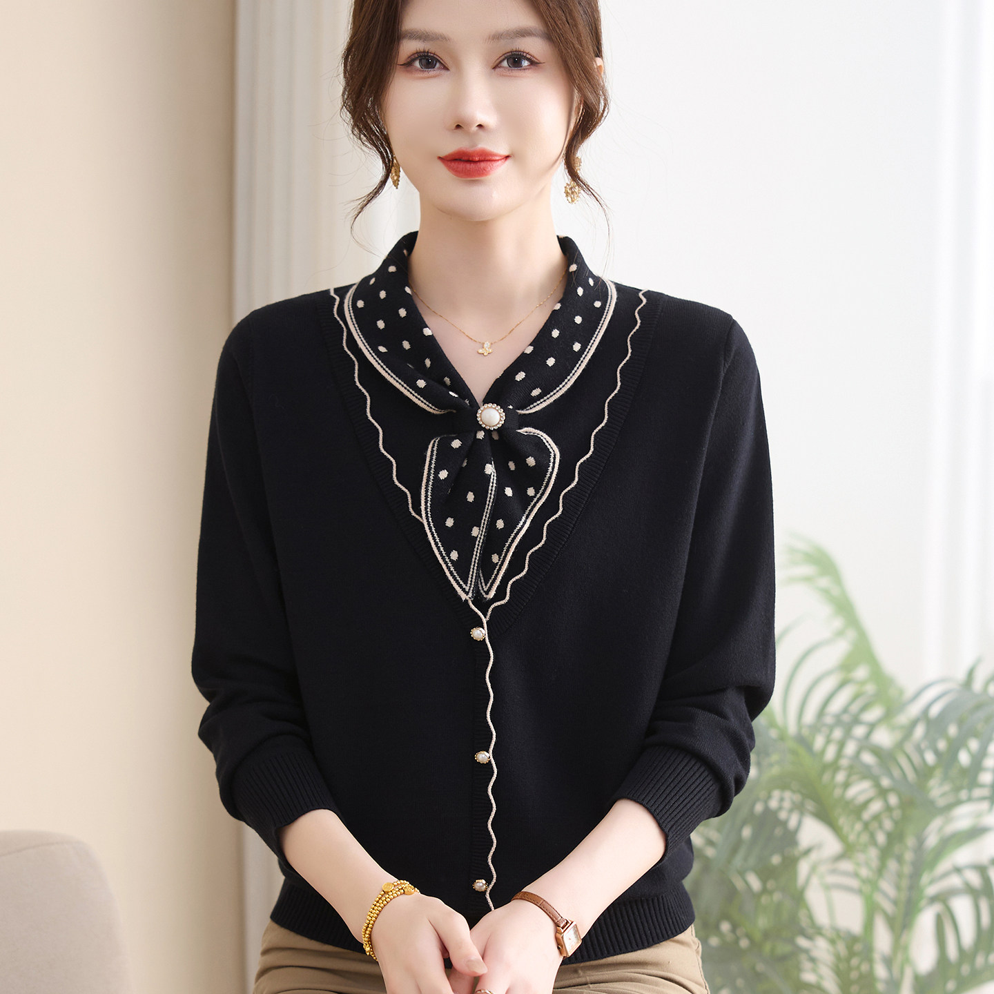 妈妈秋装洋气高贵打底小衫中年女装针织上衣服中老年秋冬装毛衣,淘宝优惠券,粉丝福利购,淘宝优惠卷