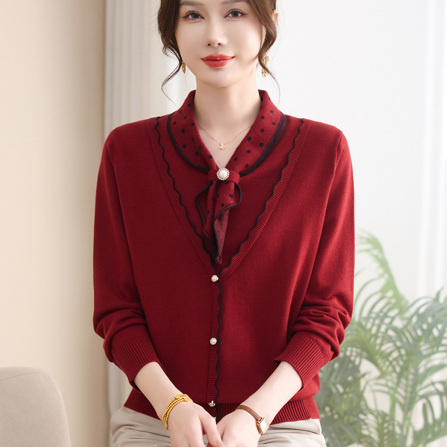 妈妈秋装洋气高贵打底小衫中年女装针织上衣服中老年秋冬装毛衣,淘宝优惠券,粉丝福利购,淘宝优惠卷