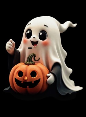 新款万圣节爆款幽灵南瓜树脂摆件