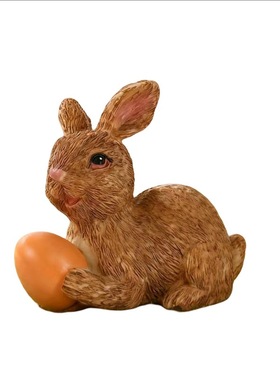 复活节彩蛋创意抱蛋小兔装饰摆件