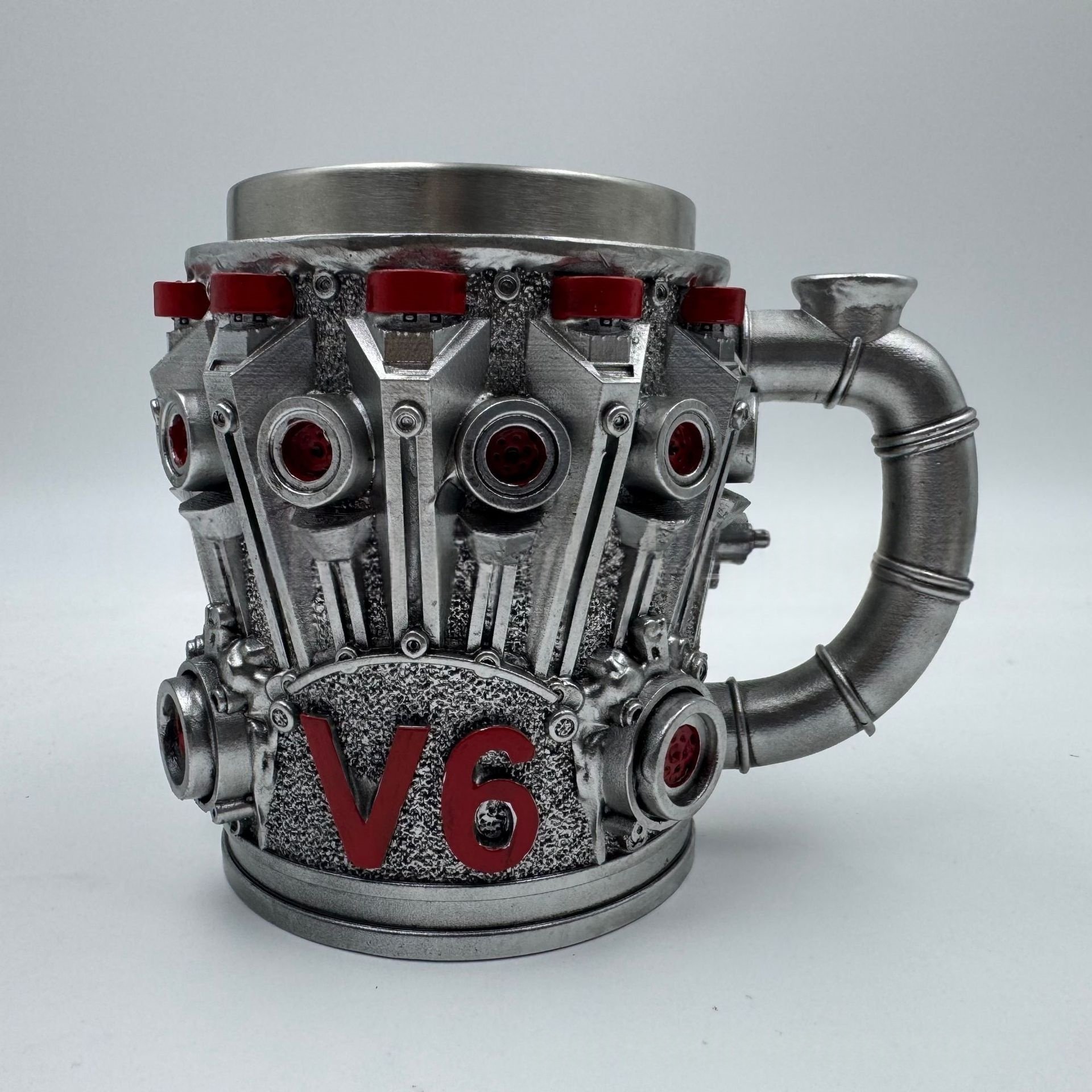 跨境新款发动机V8杯子摆件创意机械感马克杯摆件V6艺术杯树脂摆件,淘宝优惠券,粉丝福利购,淘宝优惠卷