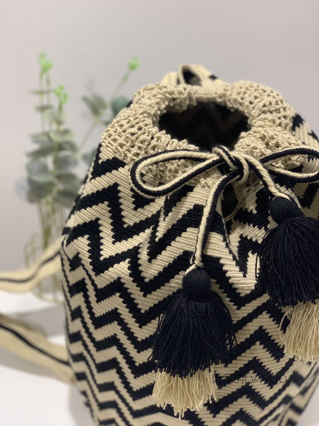 果果 wayuu 精品单股大号 双肩背包 瓦尤包 手工编织包