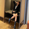 Thick sole inner heightening Martin boots for women slimming Chelsea boots
