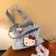 New cute style kitty canvas bag portable shoulder crossbody bag summer commuting large capacity new shoulder bag