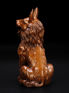 紫铜德牧犬中式风电视柜旺财狼狗