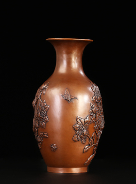 徽匠铜韵办公室中式风新婚花瓶