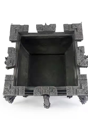 青铜器仿古摆件战国铜冰鉴古代冰箱酒器曾侯乙铜鉴铜缶古玩收藏品